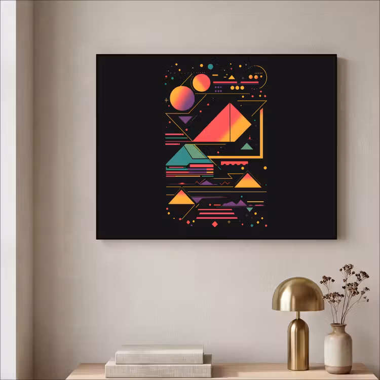 Art Frame - Piramides - Cirkels - Neonkleuren - Geometrisch — 5