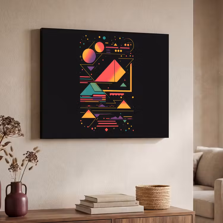 Art Frame - Piramides - Cirkels - Neonkleuren - Geometrisch — 7