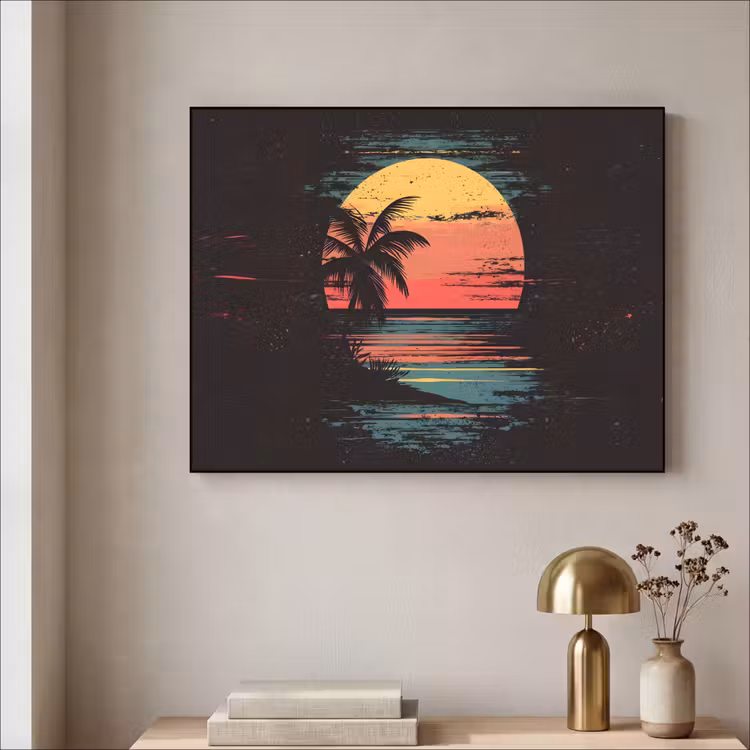 Art Frame - Strand - Minimalistisch - Zon - Oranje — 5