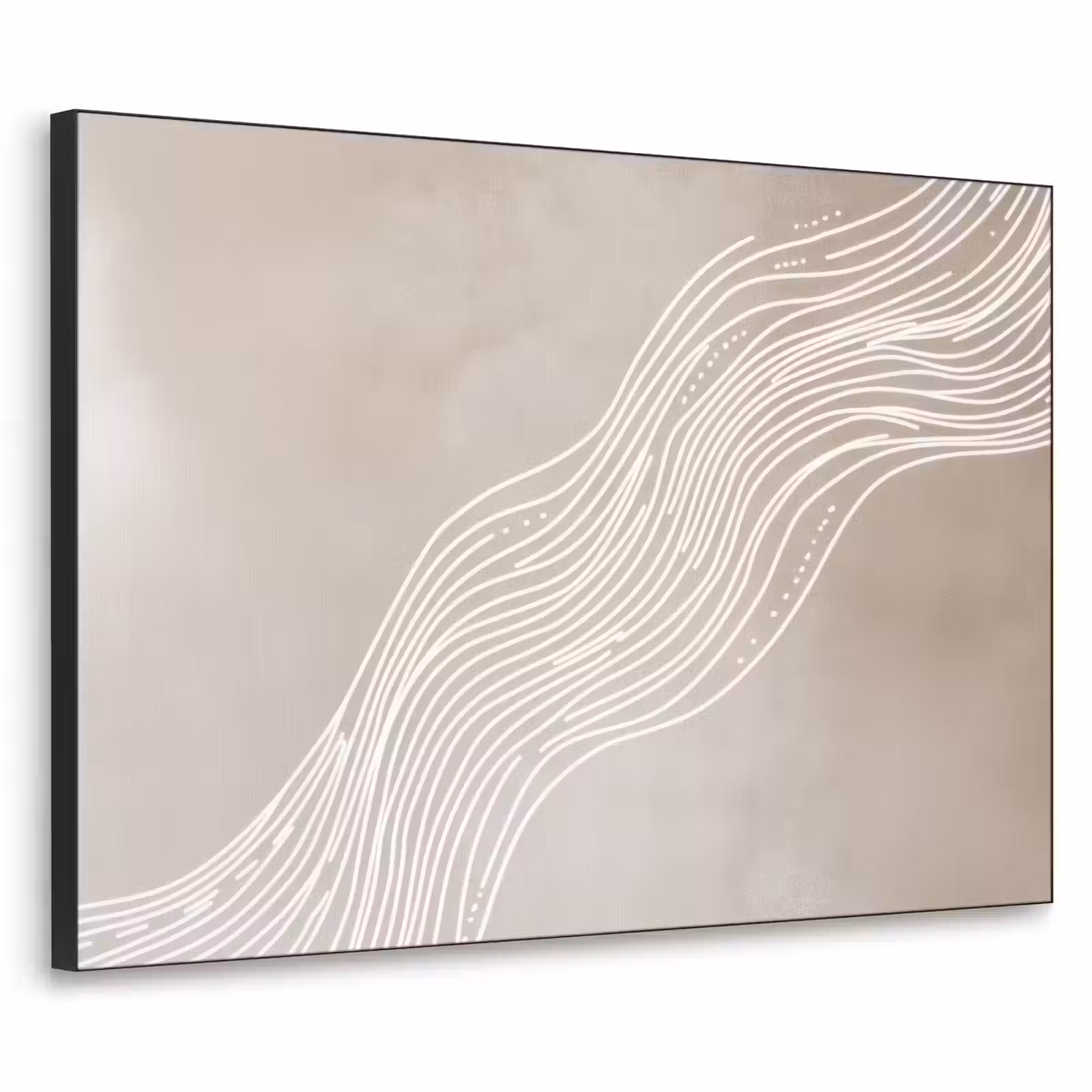 Art Frame - Golvende lijnen - Vloeiend - Zandkleurig — 1