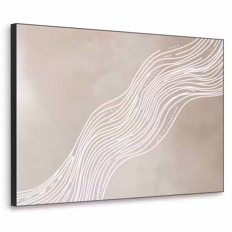 Art Frame - Golvende lijnen - Vloeiend - Zandkleurig — 1