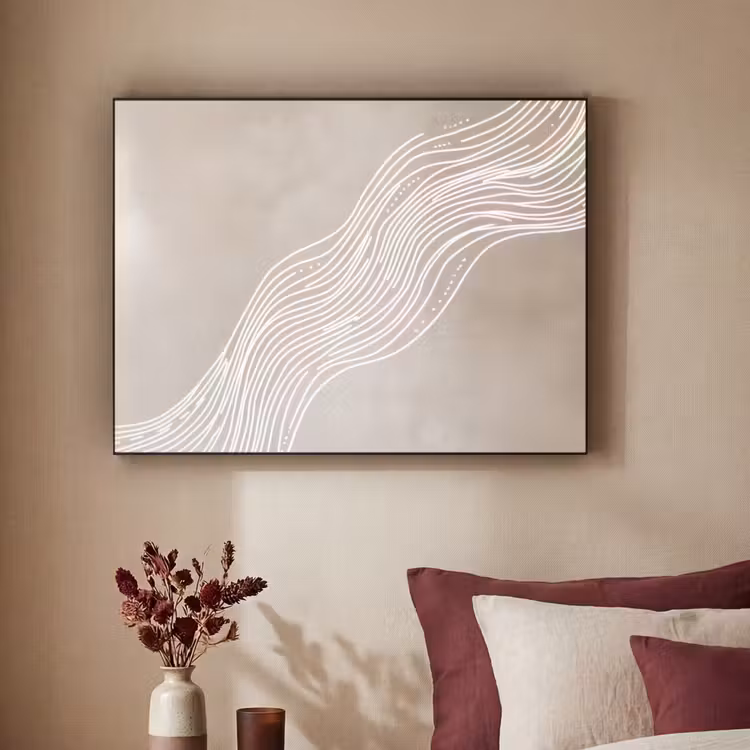 Art Frame - Golvende lijnen - Vloeiend - Zandkleurig — 3