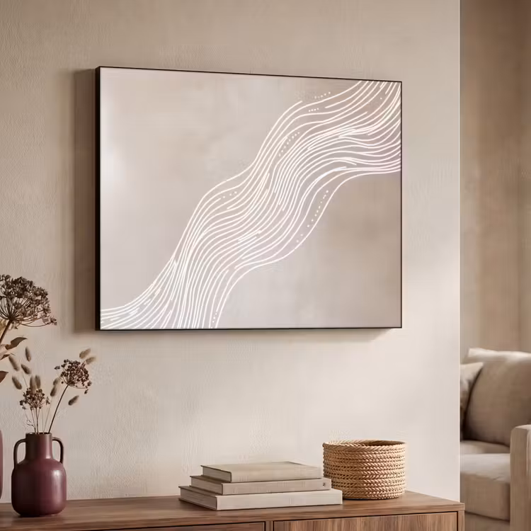 Art Frame - Golvende lijnen - Vloeiend - Zandkleurig — 7