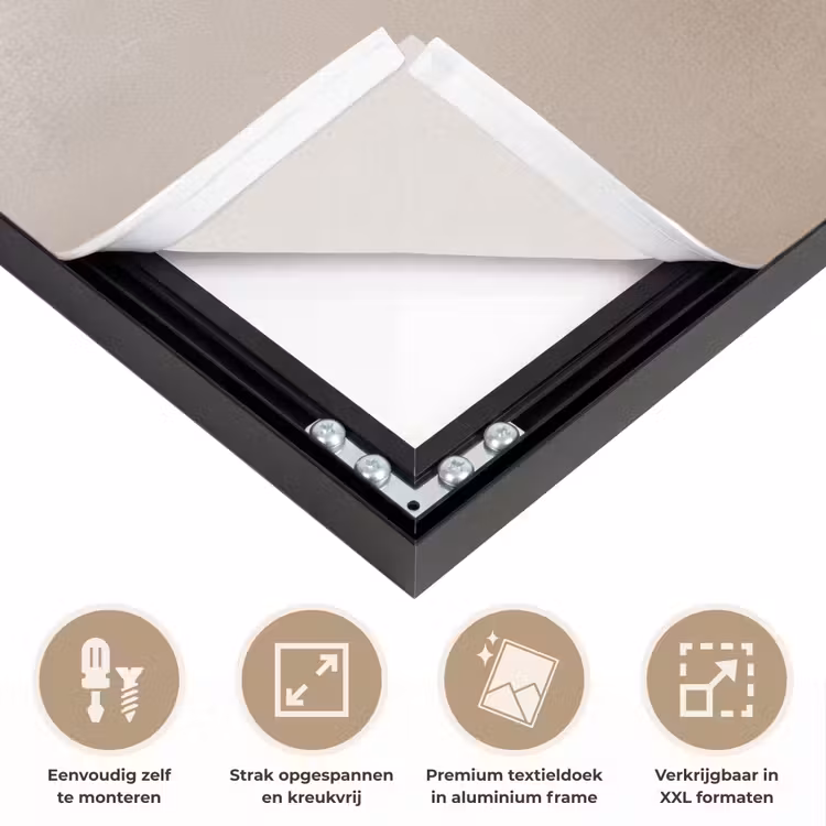 Art Frame - Golvende lijnen - Vloeiend - Zandkleurig — 8