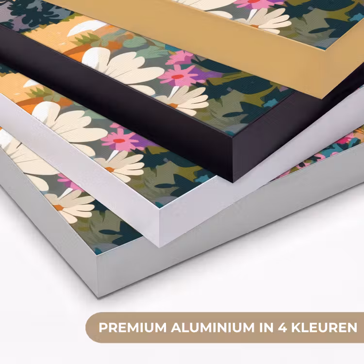 Art Frame - Rivier - Vallei vol bloemen - Levendig — 2