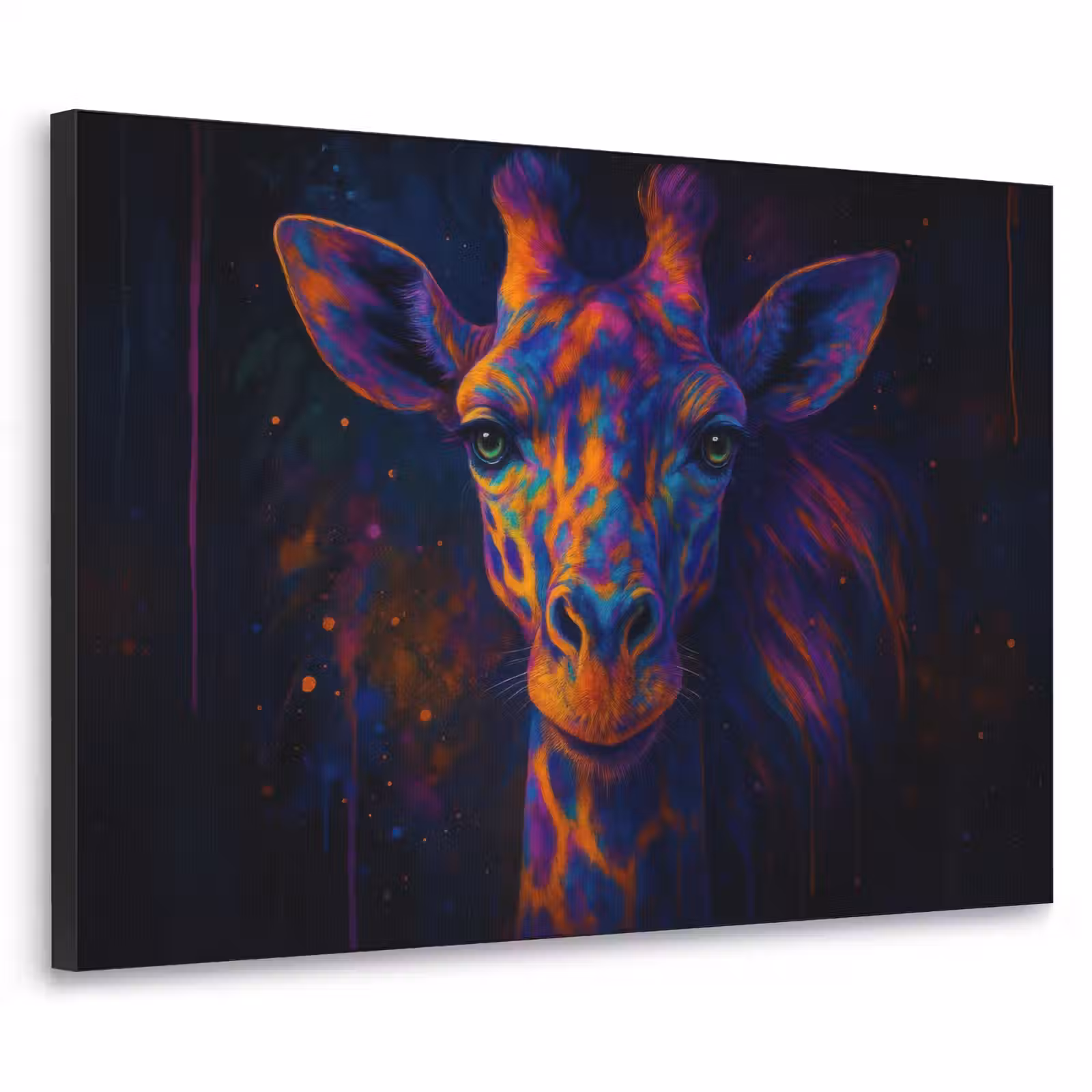 Art Frame - Giraffe - Gekleurd - Verfspatten — 1