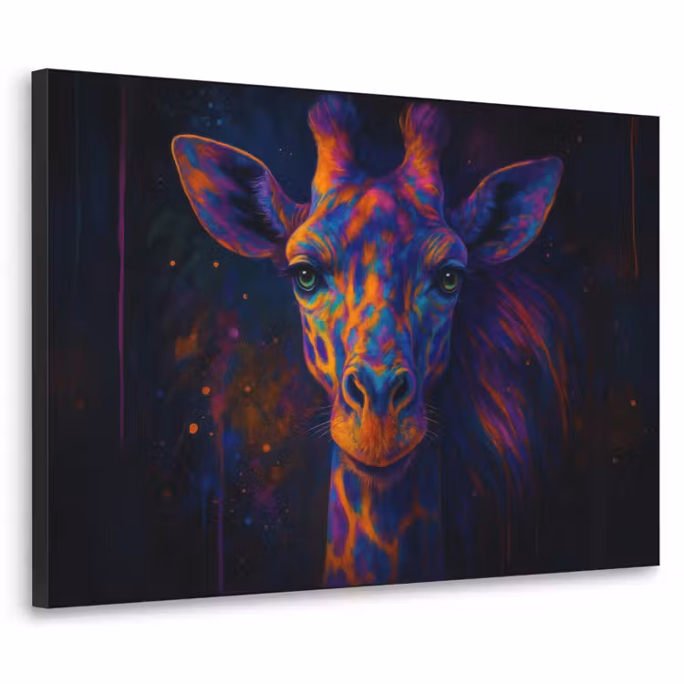 Art Frame - Giraffe - Gekleurd - Verfspatten — 1
