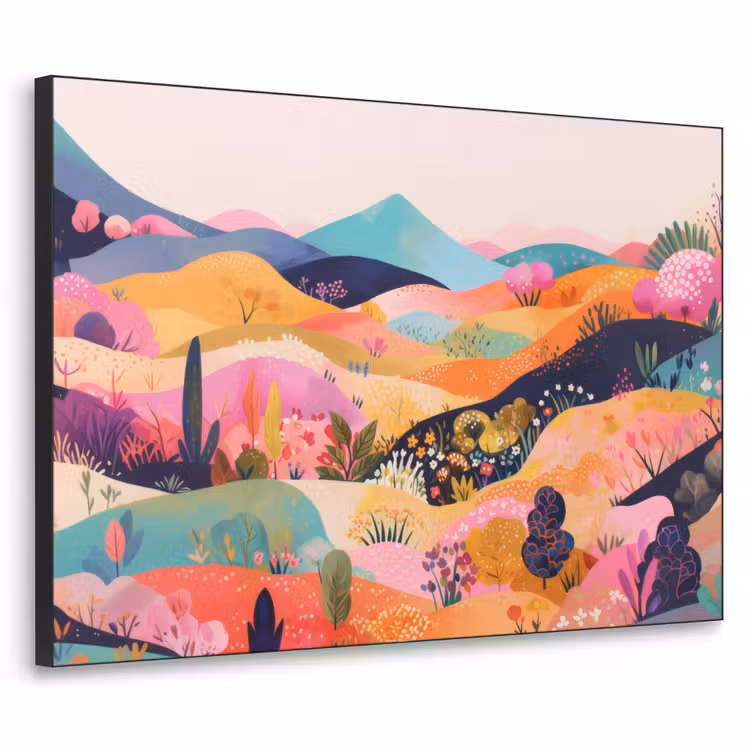 Art Frame - Golvende heuvels - Abstracte planten - Dromerig — 1