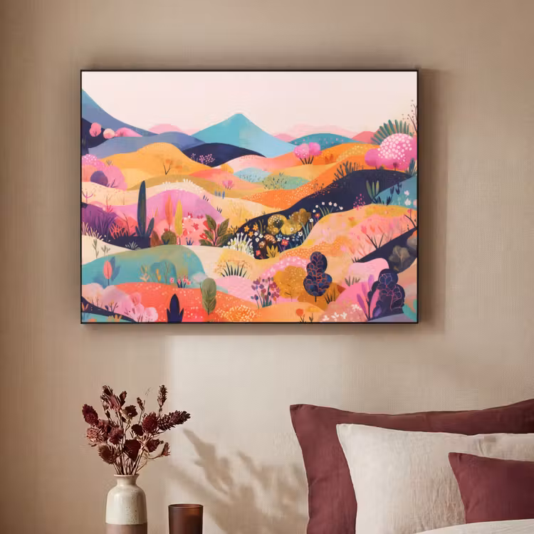 Art Frame - Golvende heuvels - Abstracte planten - Dromerig — 3
