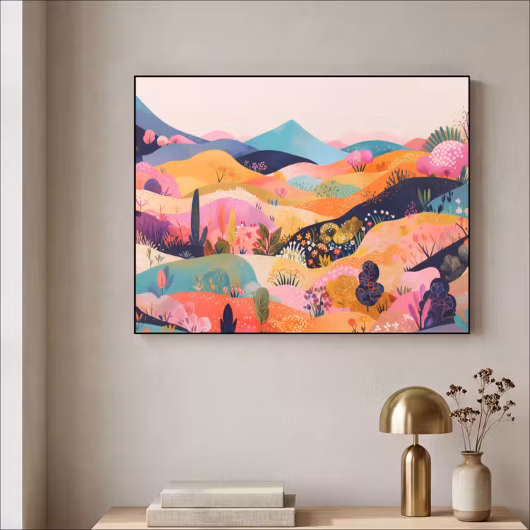 Art Frame - Golvende heuvels - Abstracte planten - Dromerig — 5