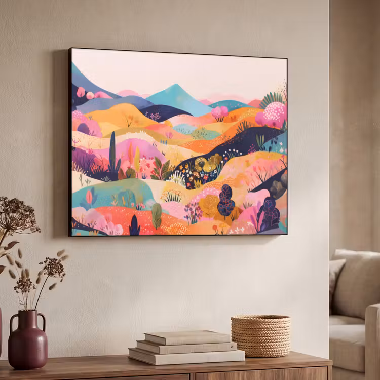 Art Frame - Golvende heuvels - Abstracte planten - Dromerig — 7