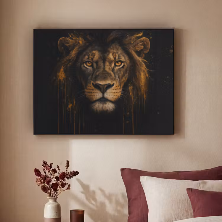 Art Frame - Leeuw - Goud - Druppels — 3
