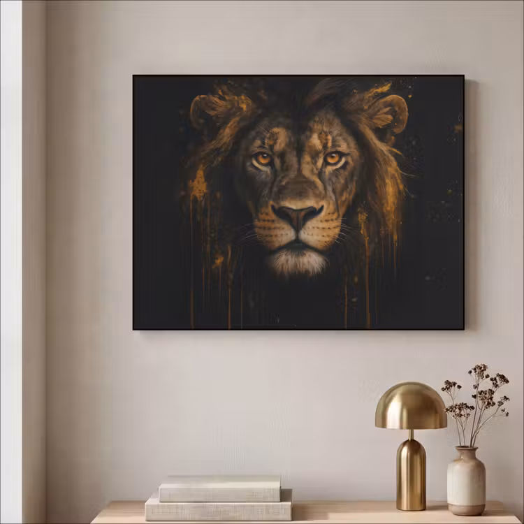 Art Frame - Leeuw - Goud - Druppels — 5