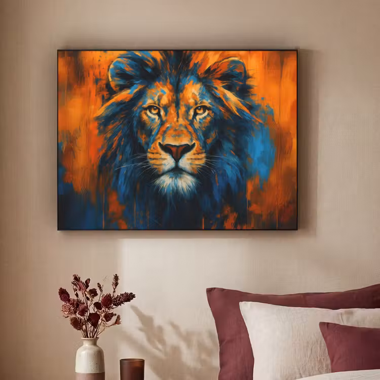 Art Frame - Schilderij - Leeuwenkop - Oranje — 3