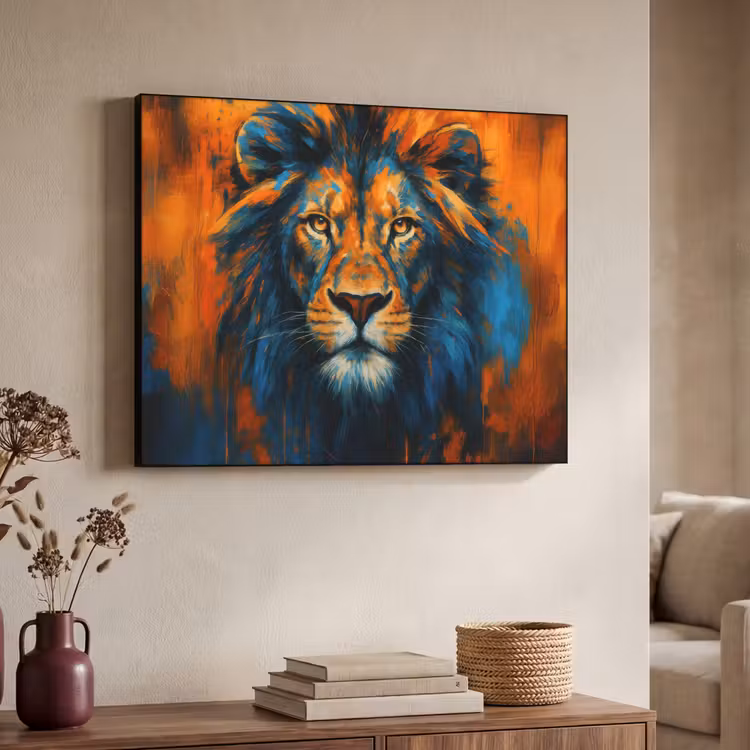 Art Frame - Schilderij - Leeuwenkop - Oranje — 7