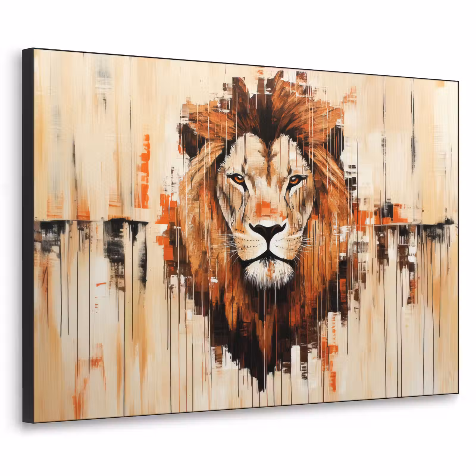 Art Frame - Leeuwenkop - Lijnen - Crème — 1
