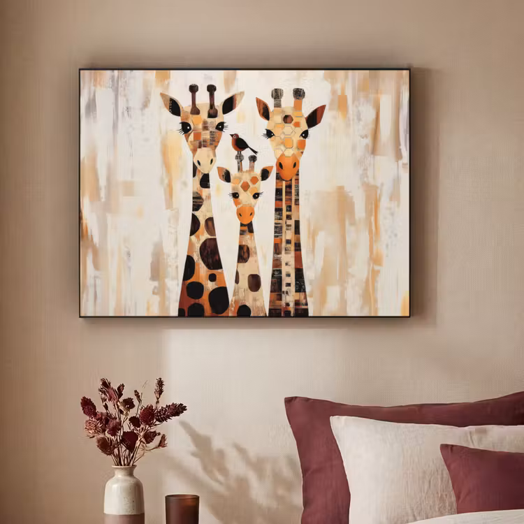 Art Frame - Giraffen - Cartoon - Crème — 3