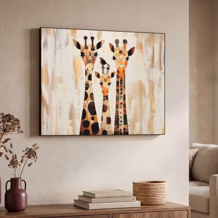 Art Frame - Giraffen - Cartoon - Crème — 7