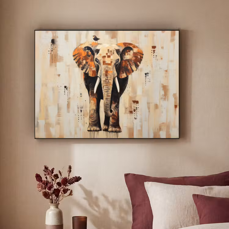 Art Frame - Olifant - Slurf - Mozaïek - Abstract — 3