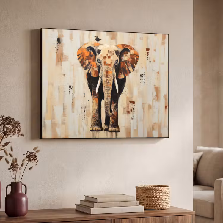Art Frame - Olifant - Slurf - Mozaïek - Abstract — 7