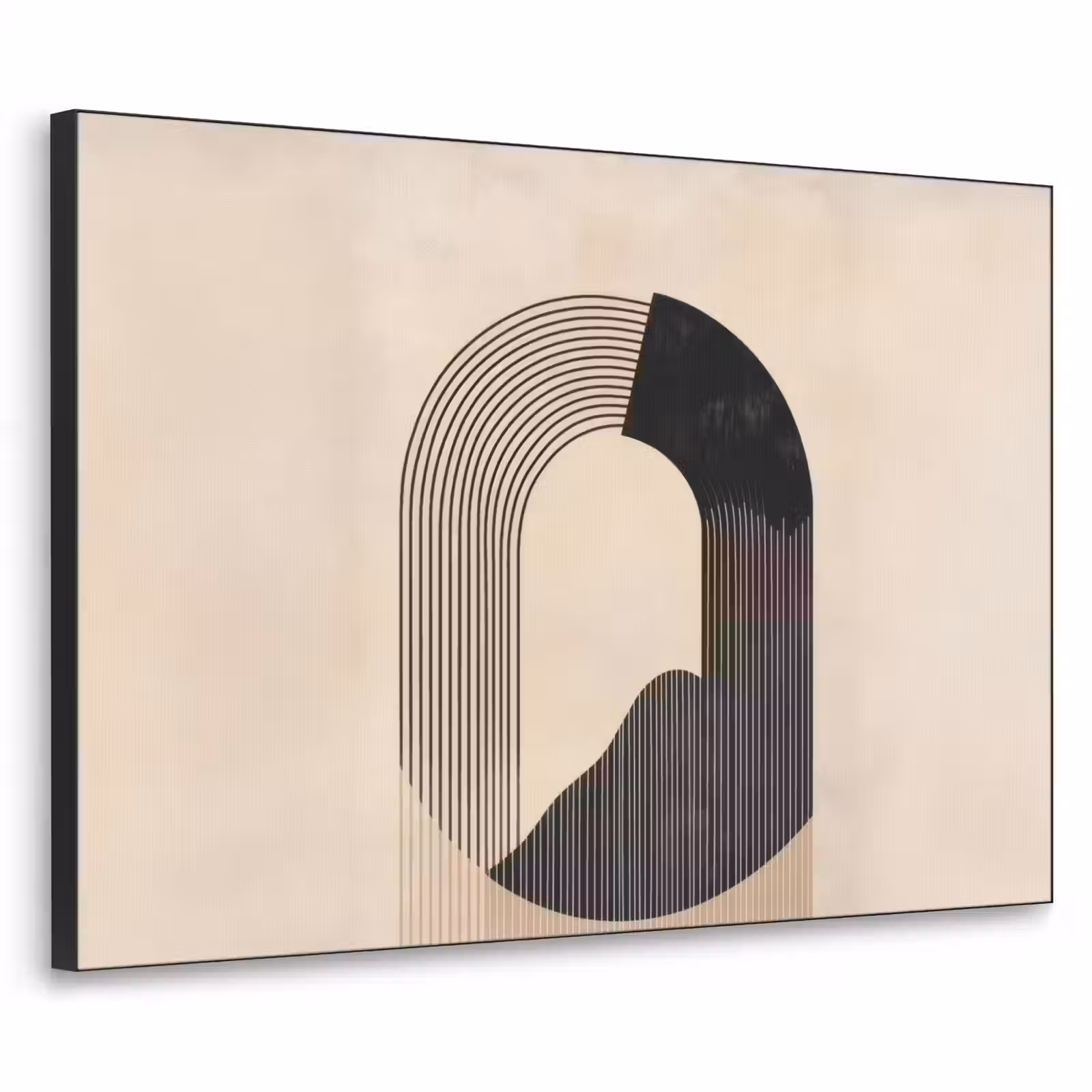 Art Frame - Grafisch gebogen motief - Beige — 1