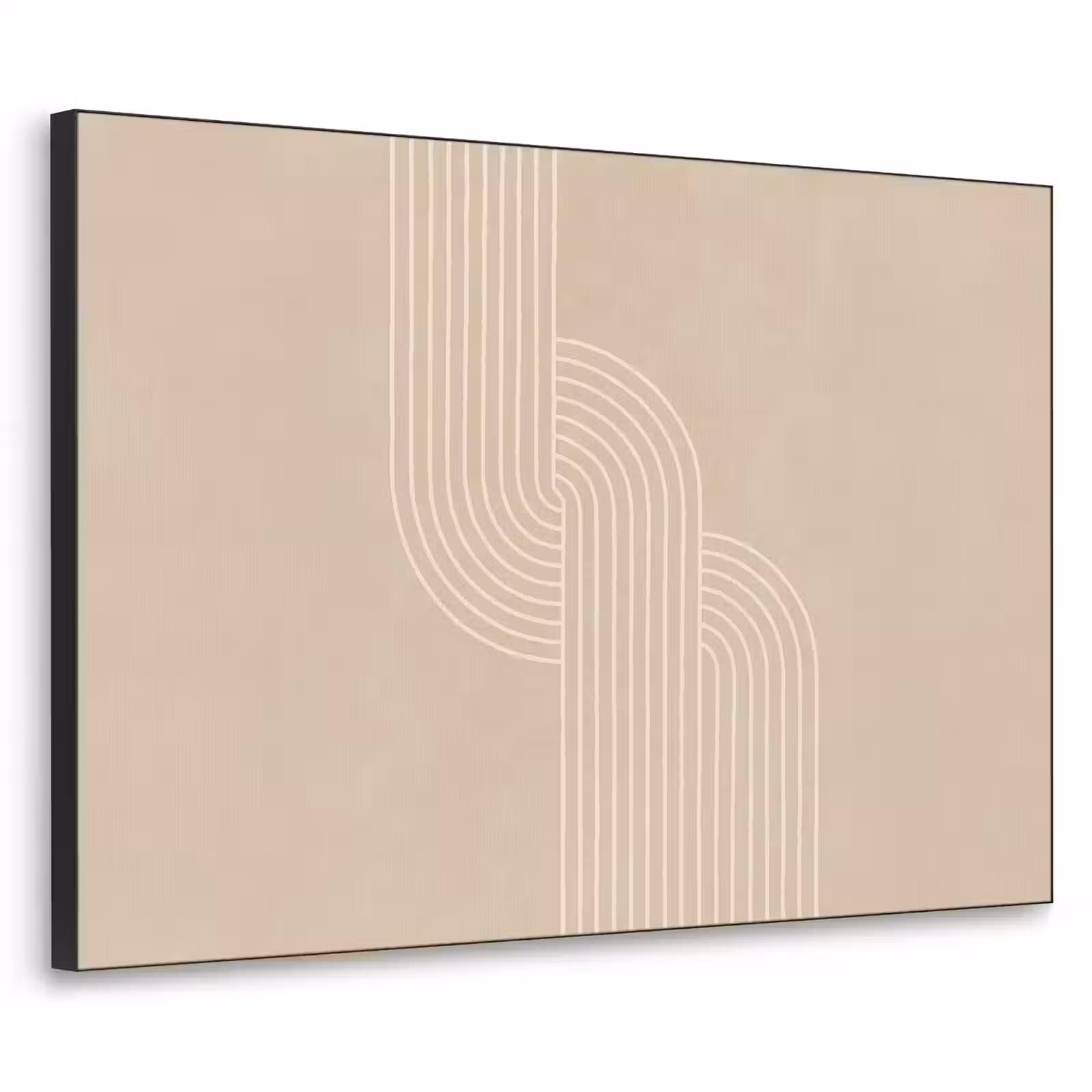 Art Frame - Parallelle lijnen - Lichte textuur - Beige — 1