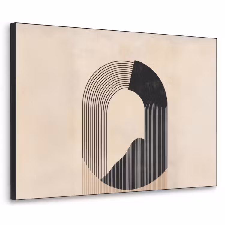 Art Frame - Grafisch gebogen motief - Beige — 1