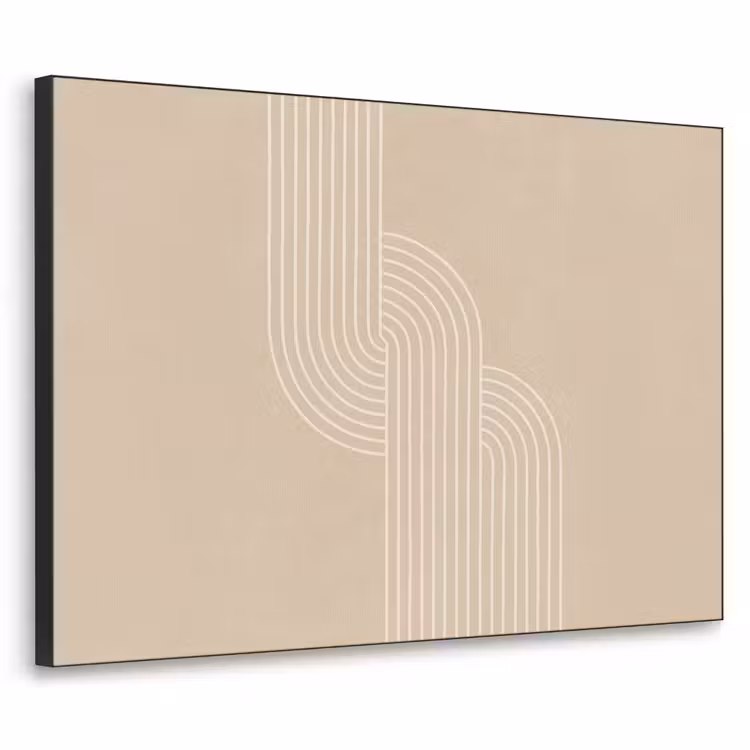 Art Frame - Parallelle lijnen - Lichte textuur - Beige — 1