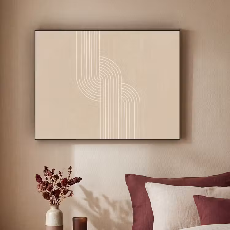 Art Frame - Parallelle lijnen - Lichte textuur - Beige — 3