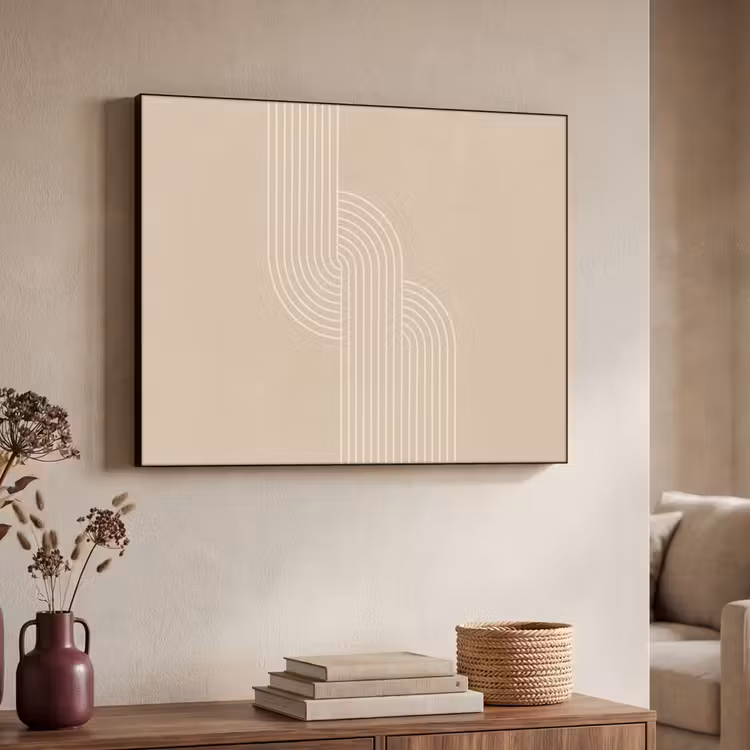 Art Frame - Parallelle lijnen - Lichte textuur - Beige — 7