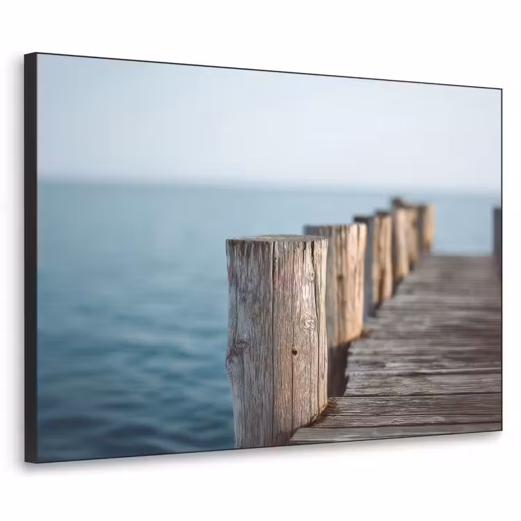 Art Frame - Houten steiger - Helderblauwe lucht — 1