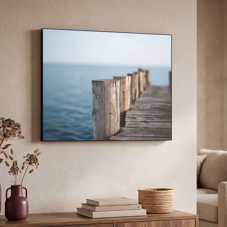 Art Frame - Houten steiger - Helderblauwe lucht — 7