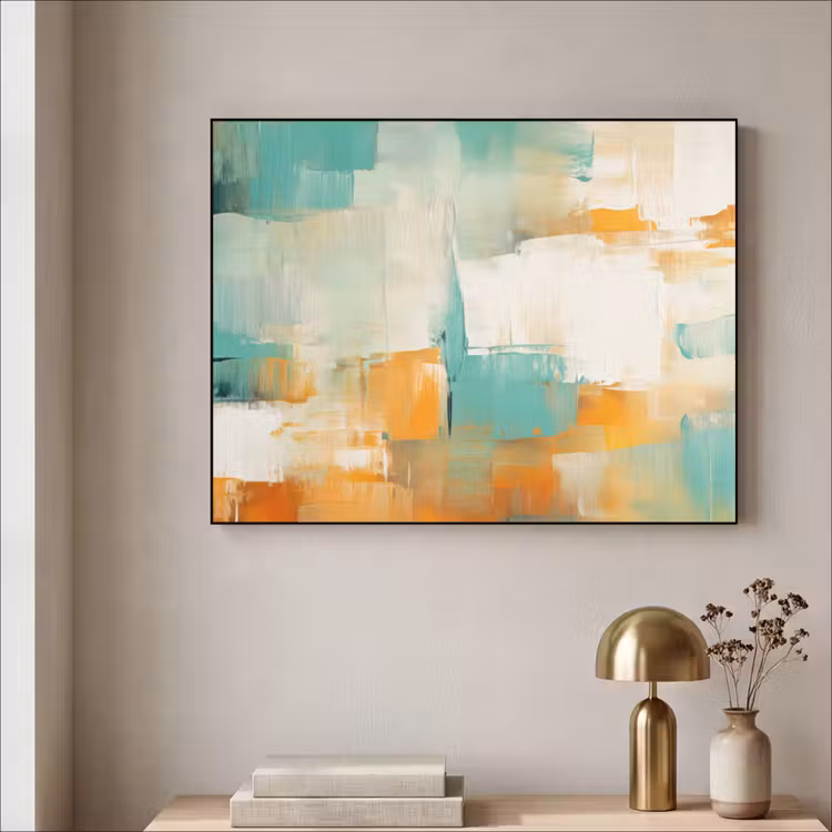 Art Frame - Kunst - Abstract - Blauw - Wit — 5