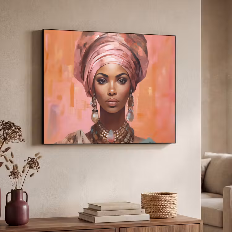 Art Frame - Kunst - Vrouw - Roze - Sieraden - Portret — 7