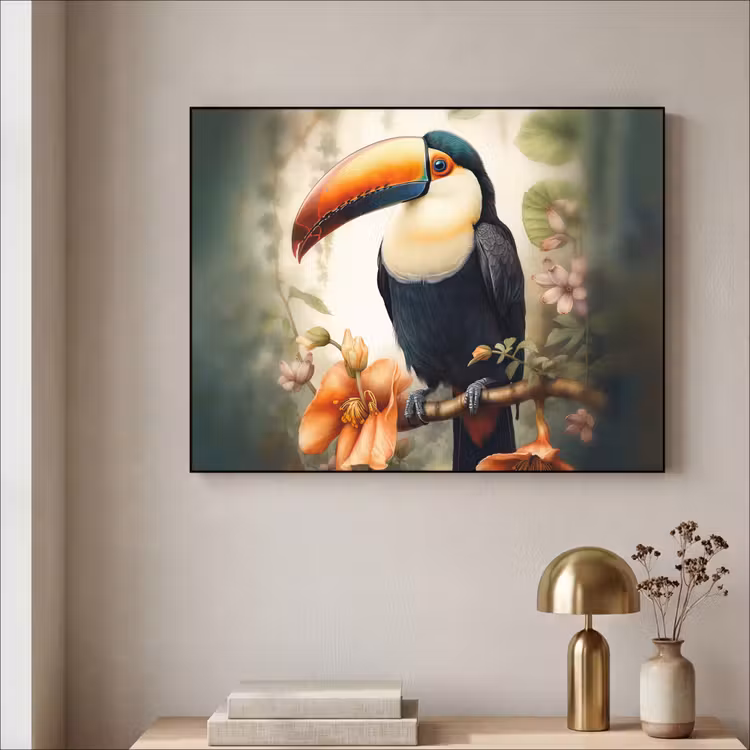 Art Frame - Toekan - Vogel - Bloemen - Planten — 5