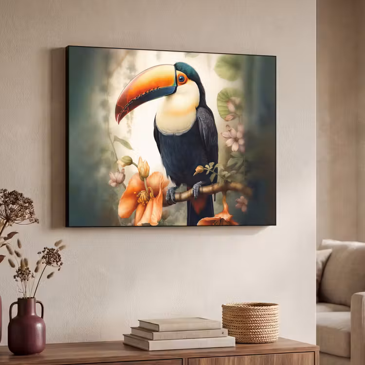 Art Frame - Toekan - Vogel - Bloemen - Planten — 7