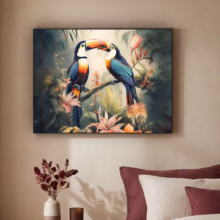 Art Frame - Toekan - Vogels - Bloemen - Natuur - Jungle — 3