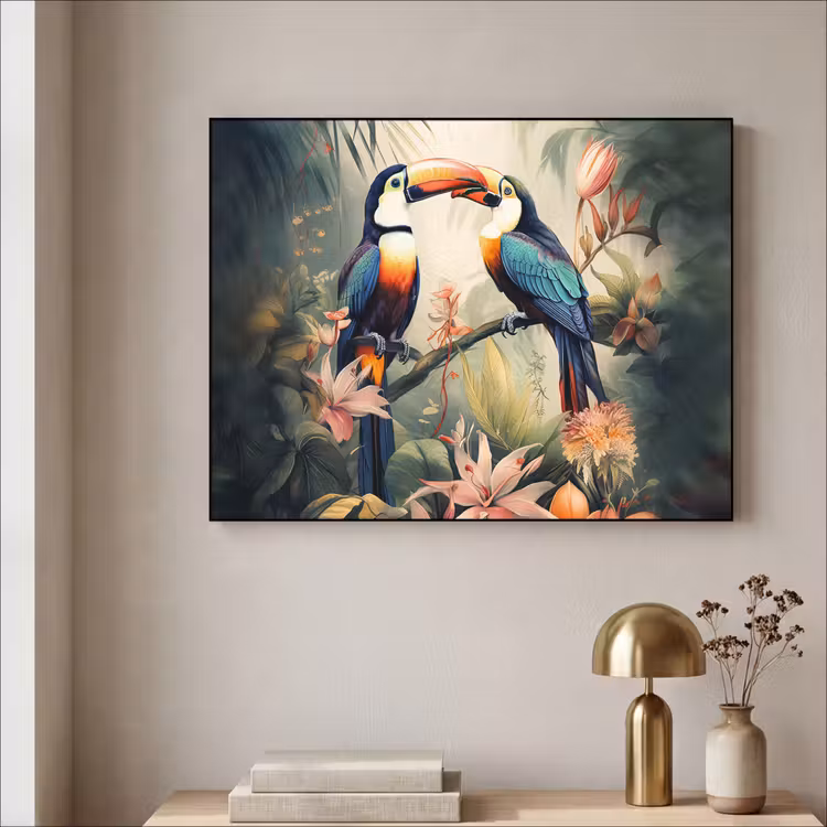 Art Frame - Toekan - Vogels - Bloemen - Natuur - Jungle — 5