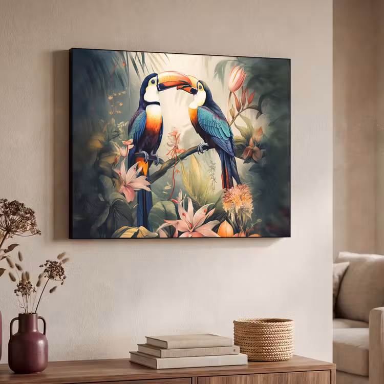 Art Frame - Toekan - Vogels - Bloemen - Natuur - Jungle — 7