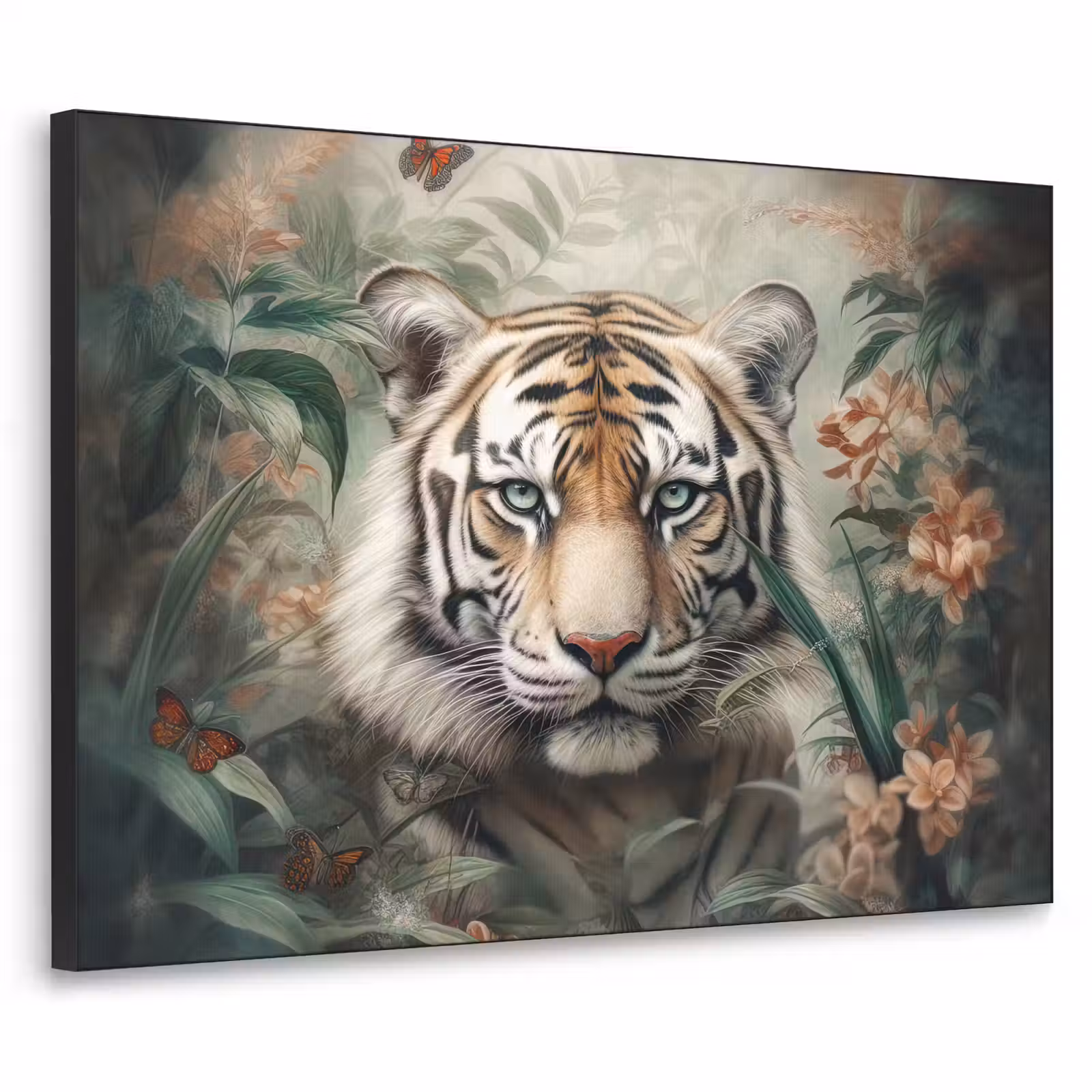 Art Frame - Tijger - Vlinders - Dieren - Jungle - Bloemen — 1