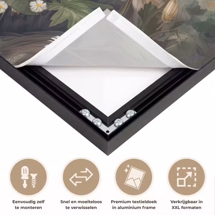 Art Frame - Bruine beer - Wilde dieren - Bloemen - Planten — 4