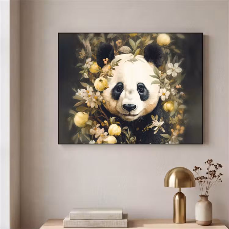 Art Frame - Panda - Pandabeer - Wilde dieren - Natuur - Bloemen — 5