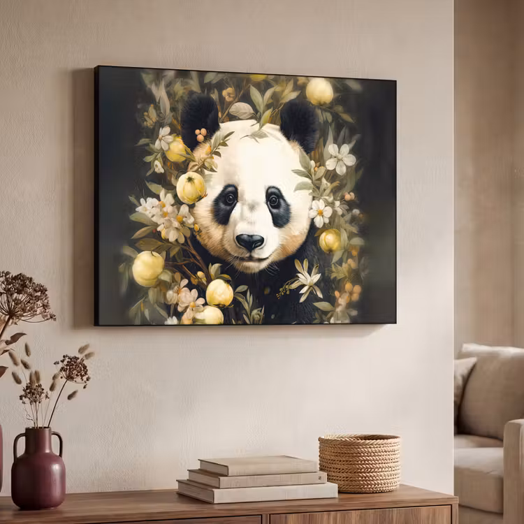 Art Frame - Panda - Pandabeer - Wilde dieren - Natuur - Bloemen — 7