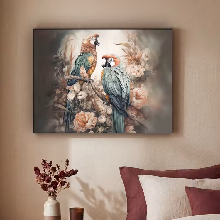 Art Frame - Papegaaien - Vogels - Natuur - Bloemen — 3