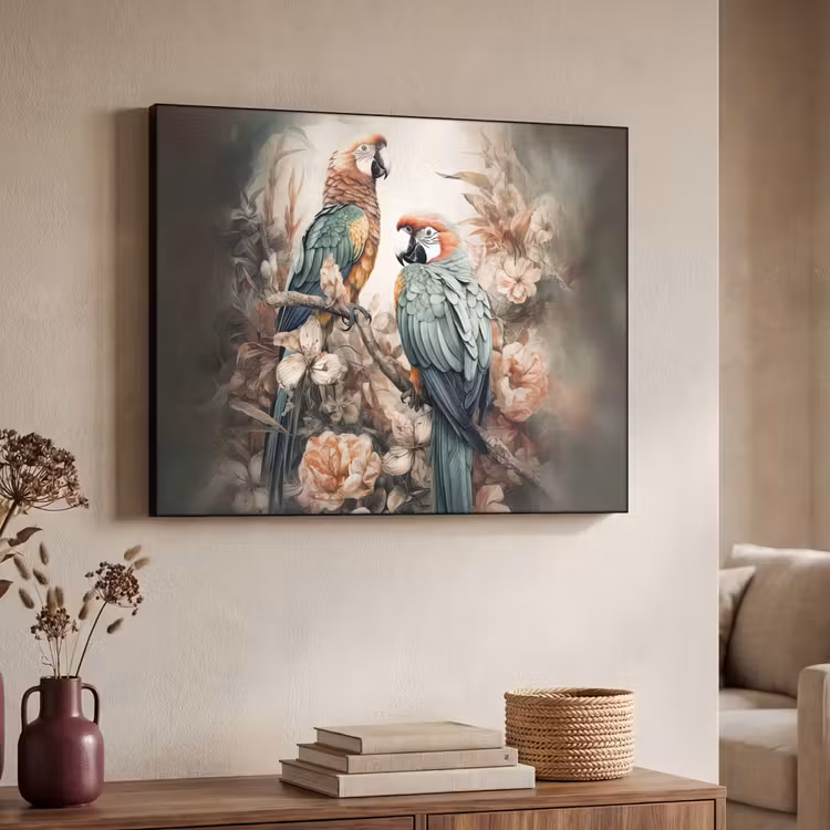 Art Frame - Papegaaien - Vogels - Natuur - Bloemen — 7