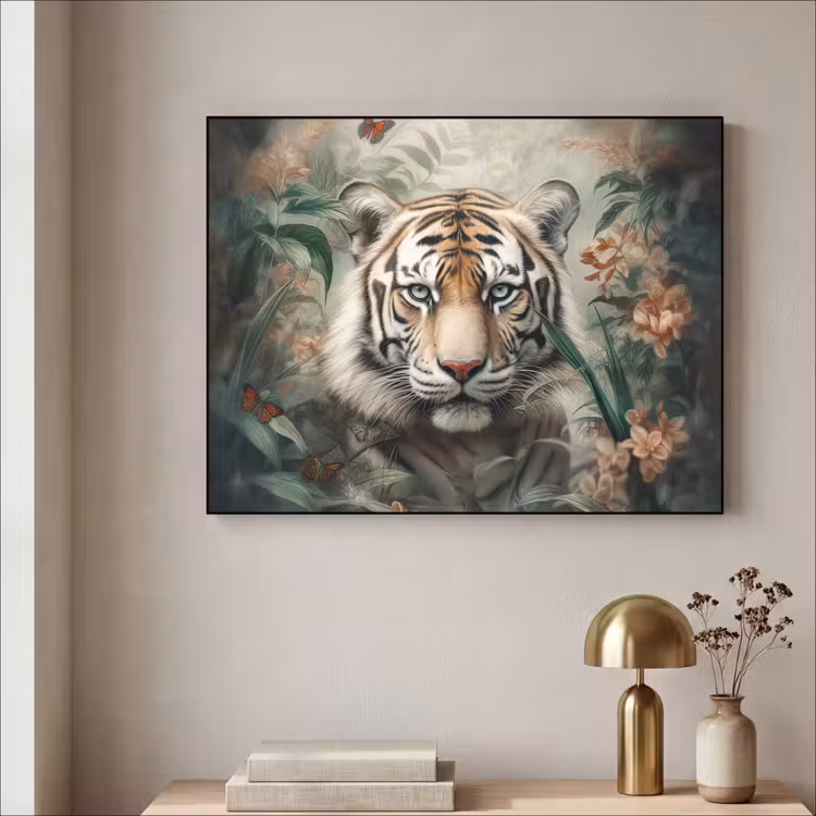 Art Frame - Tijger - Vlinders - Dieren - Jungle - Bloemen — 5
