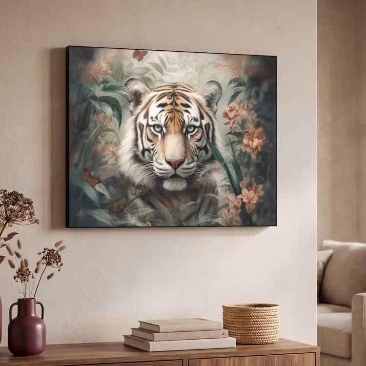 Art Frame - Tijger - Vlinders - Dieren - Jungle - Bloemen — 7