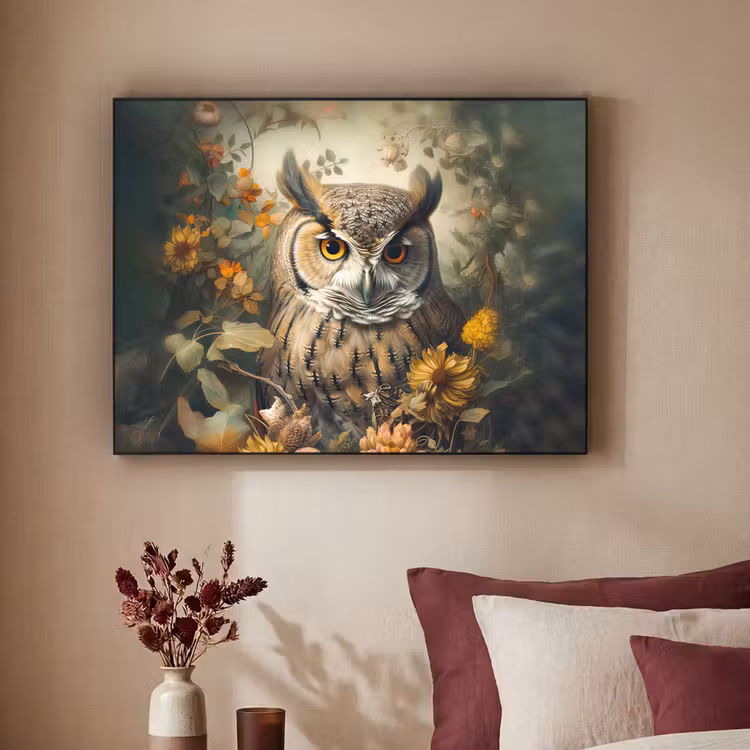 Art Frame - Uil - Vogels - Bloemen - Natuur — 3