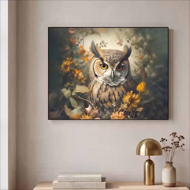 Art Frame - Uil - Vogels - Bloemen - Natuur — 5