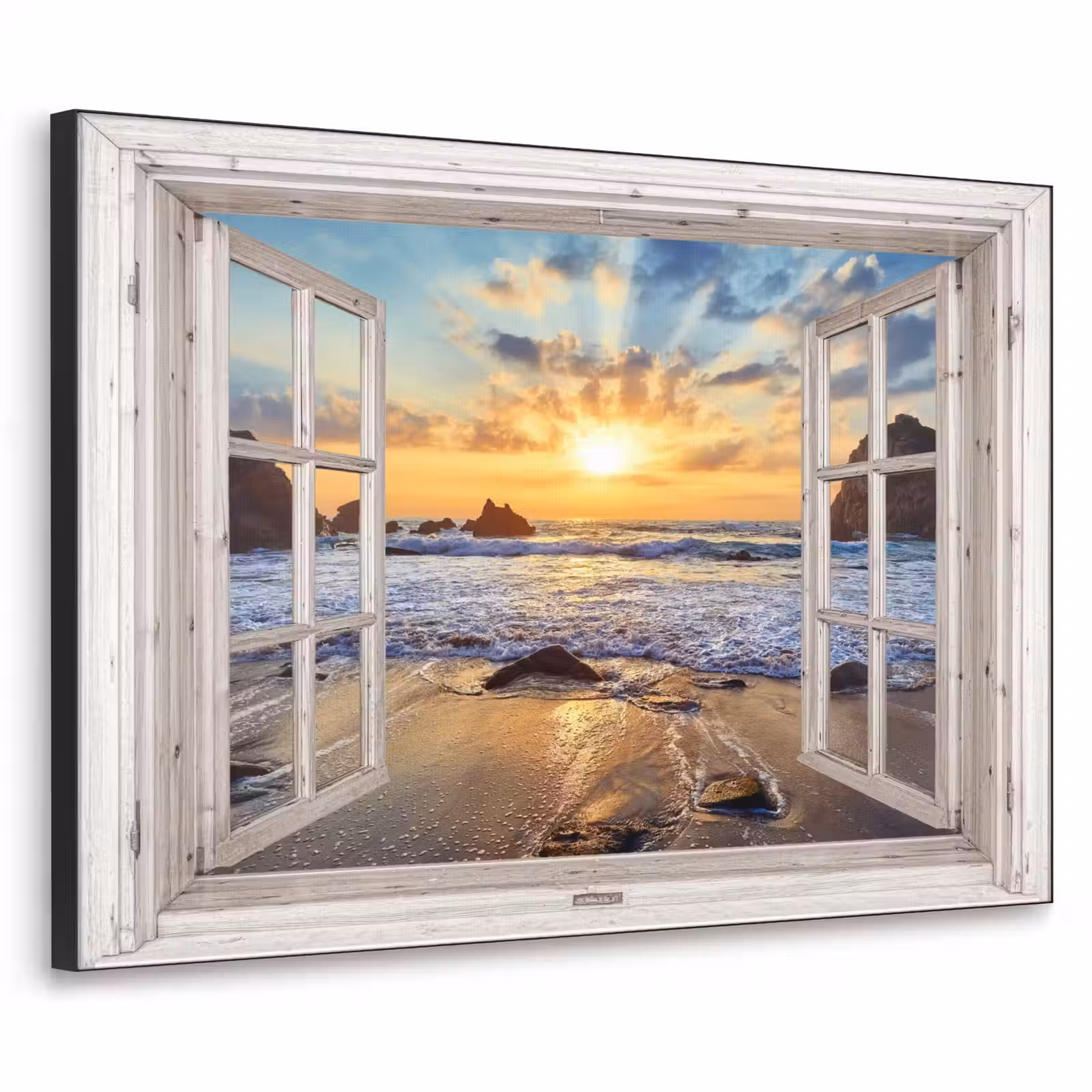 Art Frame - Strand - Doorkijk - Zonsondergang - Landschap - Zee - Natuur — 1